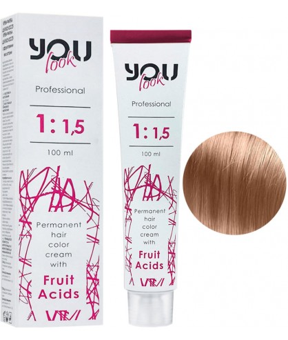 You Look Permanent Hair Color Cream With Fruit Acids - Стійка фарба для волосся 100 мл 12.62 Суперосвітлювальний блондин червоно-перламутровий
