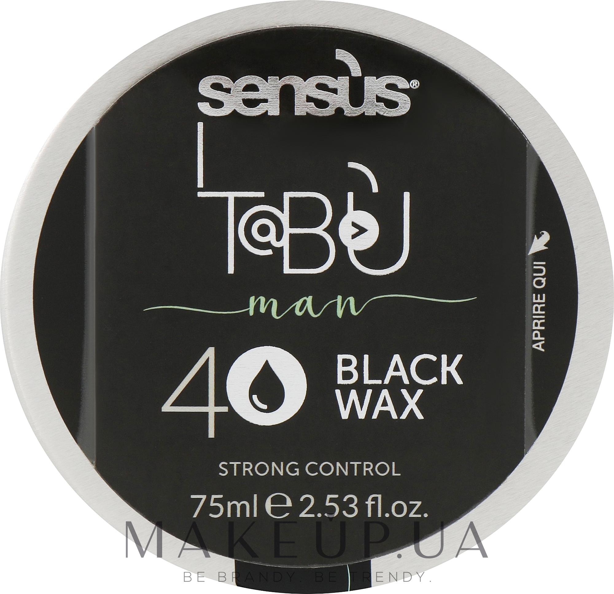 Sens.ùs Finish 40 Black Wax - Віск чорний 75 мл