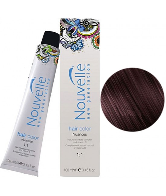 Nouvelle Hair Color Крем-фарба для волосся 100 мл 4.62 Коричневий матово-червоний