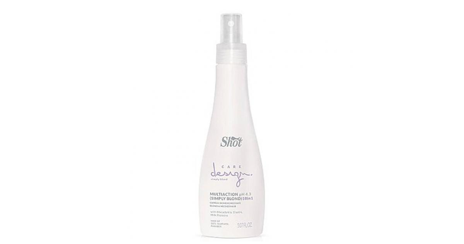 Shot Care Design Simply Blond 10 in 1 - Еліксир багатофункціональний для освітленого і мелірованого волосся 150 мл