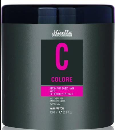 Mirella Professional C Colore - Маска для фарбованого волосся з екстрактом чорниці 1000 мл