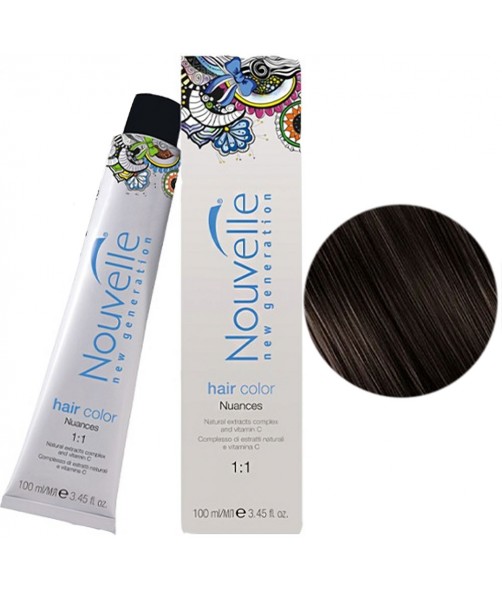Nouvelle Hair Color Крем-краска для волос 100 мл  5.0 Светло-коричневый интенсивный