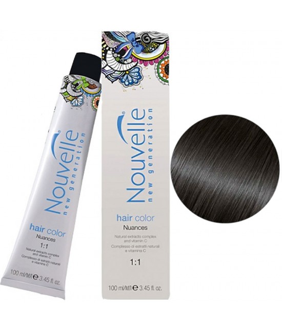 Nouvelle Hair Color Крем-фарба для волосся 100 мл 5.00 Світло-каштановий натуральний холодний