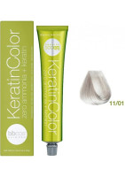 BBcos Keratin Color Hair Cream - Безаміачна фарба для волосся 100 мл 11/01 - Блондин дуже світлий натуральний попелястий