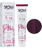 You Look Permanent Hair Color Cream With Fruit Acids - Стойкая Краска Для Волос 100 мл Violet