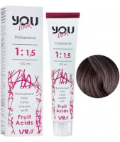 You Look Permanent Hair Color Cream With Fruit Acids - Стойкая Краска Для Волос 100 мл 7.21 Блондин перламутрово-пепельный