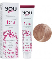 You Look Permanent Hair Color Cream With Fruit Acids - Стійка фарба для волосся 100 мл 10.5 Екстрасвітлий блондин махагоновий