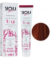 You Look Permanent Hair Color Cream With Fruit Acids - Стойкая Краска Для Волос 100 мл 7.43 Блондин медно-золотистый