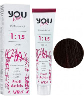 You Look Permanent Hair Color Cream With Fruit Acids - Стійка фарба для волосся 100 мл 7 Блондин