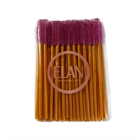 Elan Professional Line — одноразовая нейлоновая щеточка для бровей, красная 50 шт
