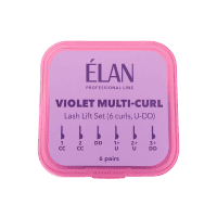 Elan Professional Line VIOLET MULTI-CURL — силиконовые валики для ламинирования ресниц с изгибами U-DD 12 шт