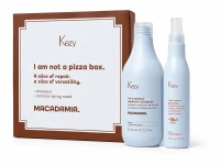 Kezy Pizza Macadamia — Подарочный набор Шампунь 375 мл + спрей-маска 18 в 1
