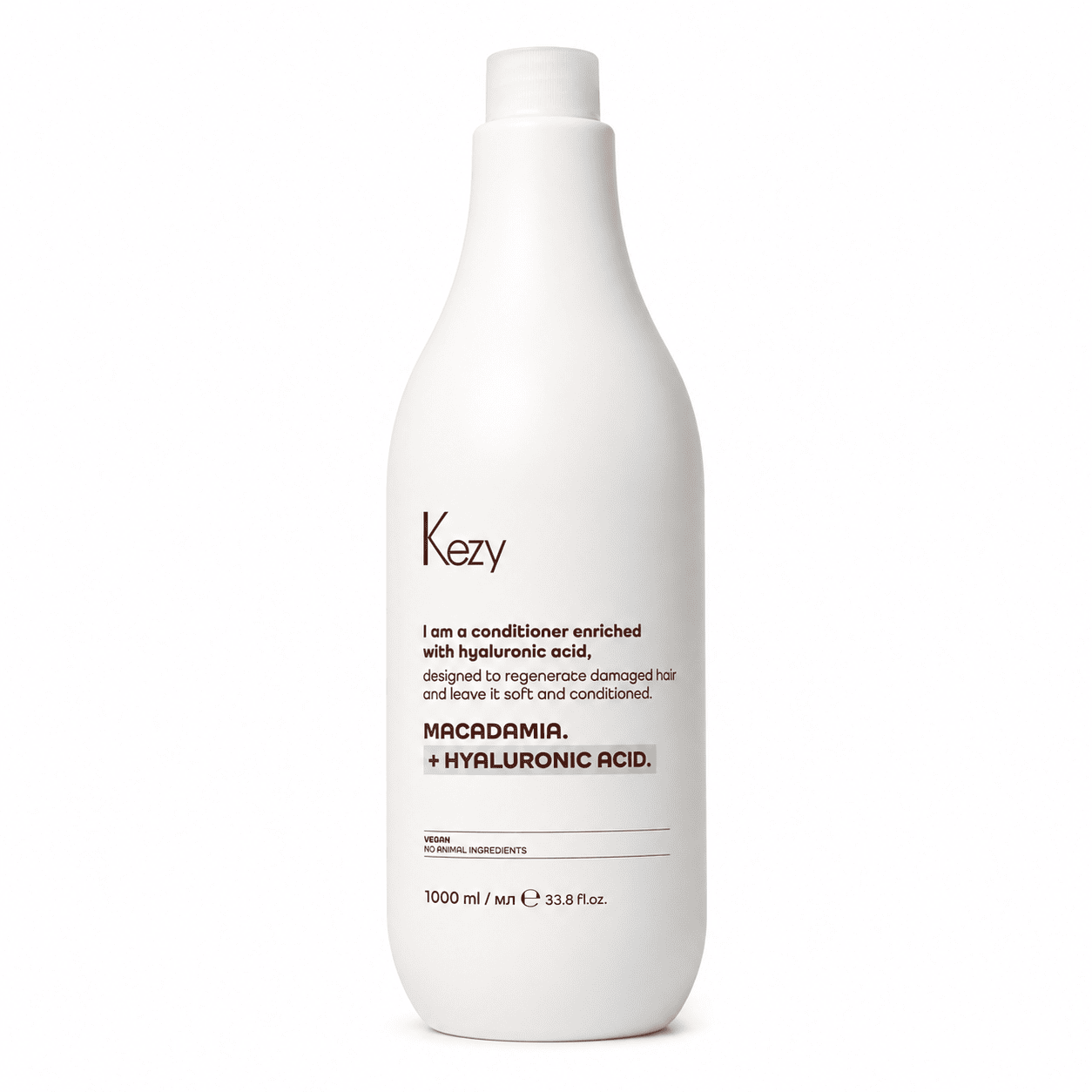 Kezy Macadamia+ Hyaluronic Acid - Реструктуруючий кондиціонер з гіалуроновою кислотою 1000 мл