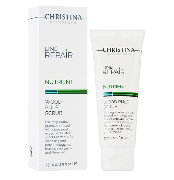 CHRISTINA Line Repair Nutrient Wood Pulp Scrub - Скраб для обличчя з дерев'яною целюлозою 75 мл Фото №2