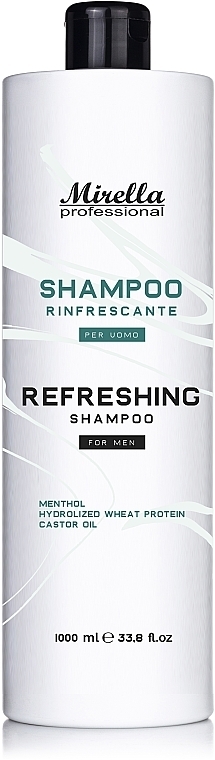 Mirella Professional Refreshing Shampoo - Шампунь для чоловіків 1000 мл