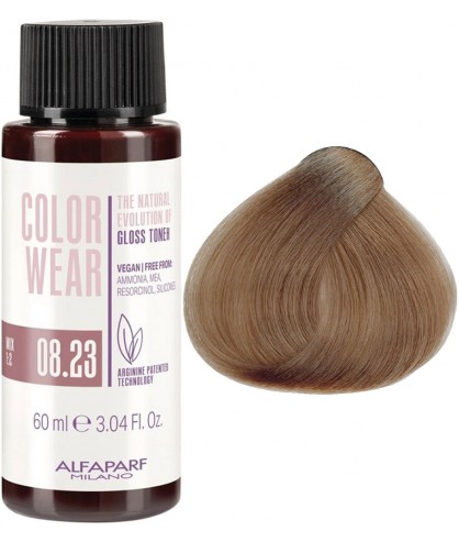 Alfaparf Color Wear Liquid - Тонуюча рідка фарба 60 мл 08.23 - Світлий блонд фіолетово-золотистий (бежевий)