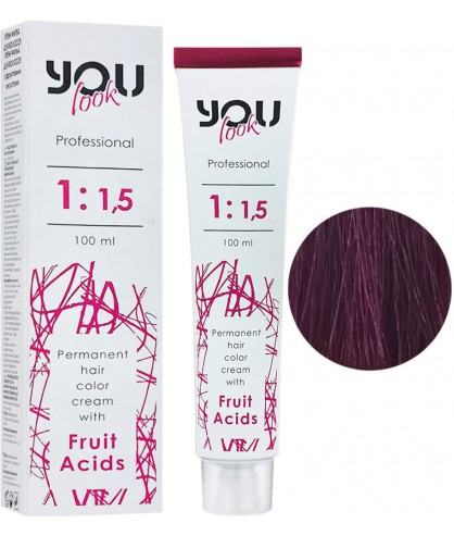 You Look Permanent Hair Color Cream With Fruit Acids - Стійка фарба для волосся 100 мл Violet