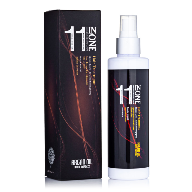 Clever Hair Cosmetics - Morocco argan oil & Keratin Відновлювальний спрей для волосся 11 в 1  250 мл