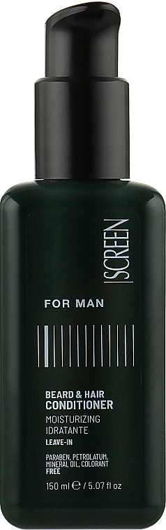 Screen For Man Beard & Hair Conditioner Несмываемый кондиционер для волос и бороды 150 мл
