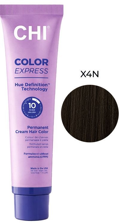 CHI Color Express - Крем-фарба безаміачна перманентна для волосся X4N темно-коричневий
