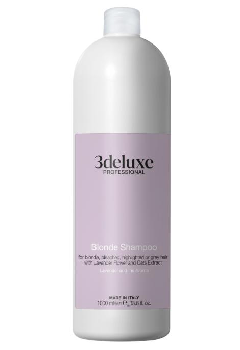 3Deluxe Blonde Shampoo - Шампунь для светлых, осветленных и седых волос 1000 мл