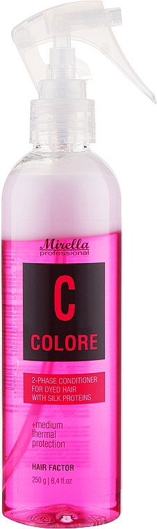 Mirella Professional C Colore - Двухфазный кондиционер с термозащитой для окрашенных волос 250 мл Фото №2