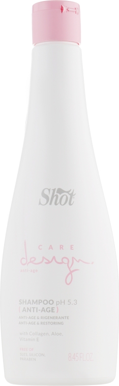 Shot Care Design Anti-Age Shampoo - Шампунь відновлювальний з колагеном 250 мл