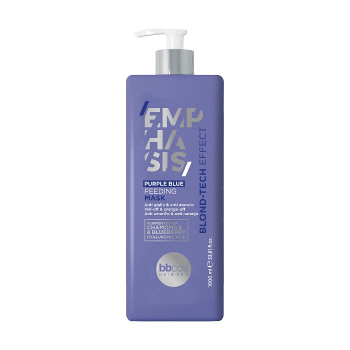 BBcos Emphasis Blond-Tech Purple Blue Feeding Mask - Поживна маска для волосся з фіолетово-синім пігментом 1000 мл