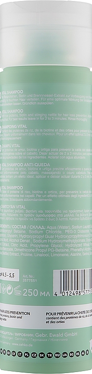 C:EHKO VITAL Shampoo Шампунь для волосся від випадіння 250 мл Фото №2