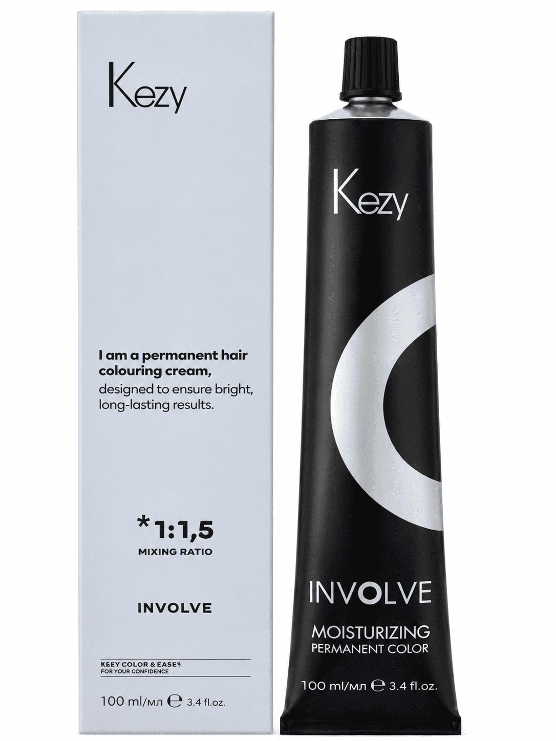 Kezy Involve Color — стойкая крем-краска для волос 6.2 Тёмный блонд-бежевый