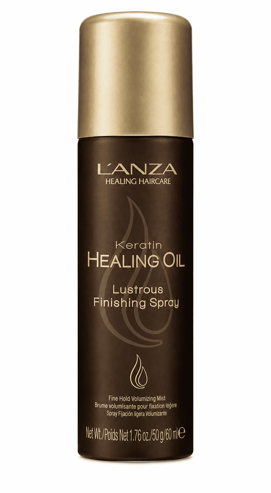 L'anza Keratin Healing Oil - Лак для волосся сильної фіксації Lustrous Finishing Spray 60 мл