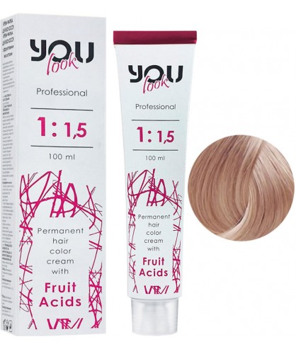 You Look Permanent Hair Color Cream With Fruit Acids - Стійка фарба для волосся 100 мл 10.5 Екстрасвітлий блондин махагоновий