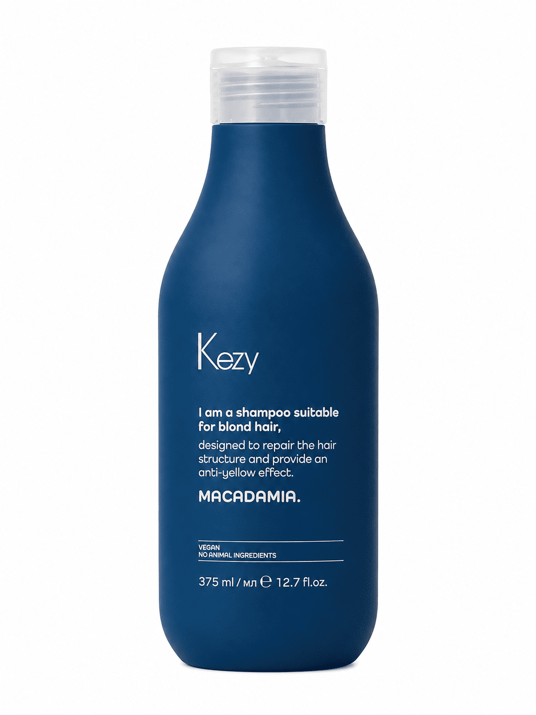 Kezy Macadamia Anti-Yellow - Шампунь проти жовтизни для світлого волосся 375 мл