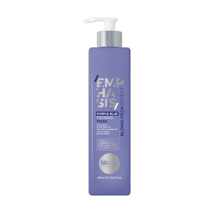 BBcos Emphasis Blond-Tech Purple Blue Feeding Mask - Поживна маска для волосся з фіолетово-синім пігментом 250 мл