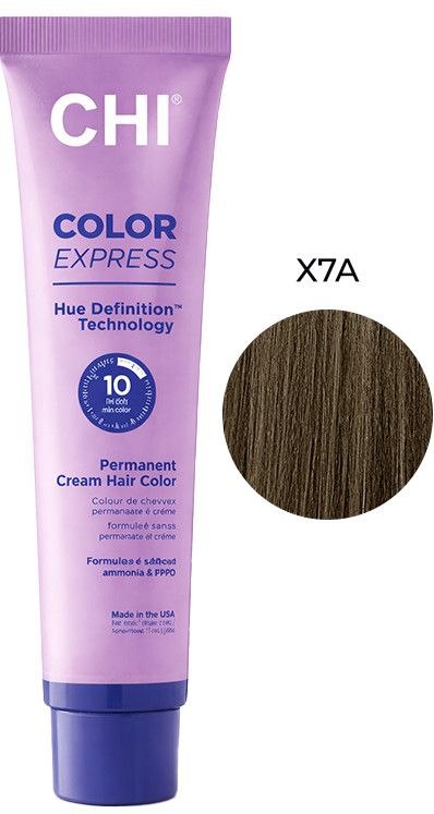 CHI Color Express - Крем-фарба безаміачна перманентна для волосся X7A темний попелястий