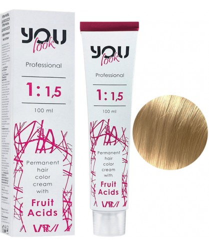 You Look Permanent Hair Color Cream With Fruit Acids - Стійка фарба для волосся 100 мл 9.26 Дуже світлий блондин перламутрово-рожевий
