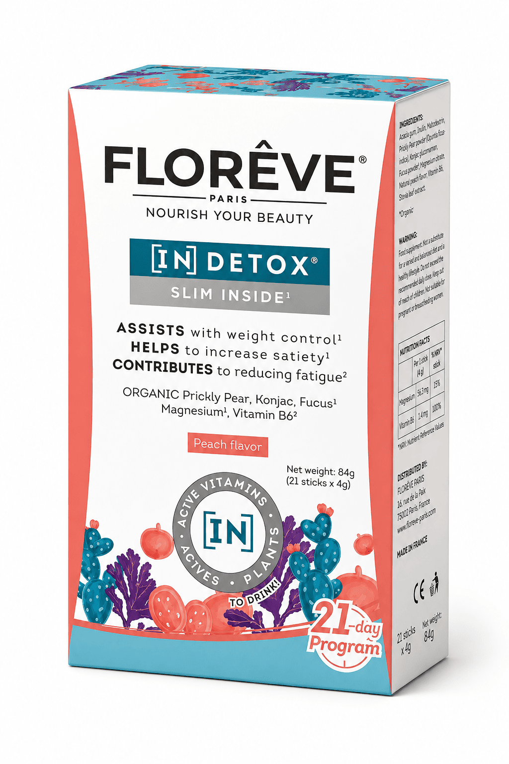 Floreve [IN] Detox Slim Inside - Вітамінна добавка для контролю апетиту та детоксу 21x4г