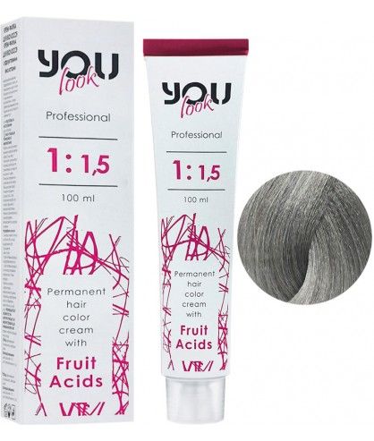You Look Permanent Hair Color Cream With Fruit Acids - Стійка фарба для волосся 100 мл 8.11 Світлий блондин інтенсивний попелястий
