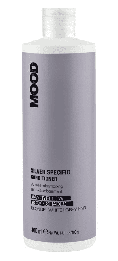 Mood Silver Specific Shampoo - Шампунь против желтизны для осветлённых и седых волос 400 мл