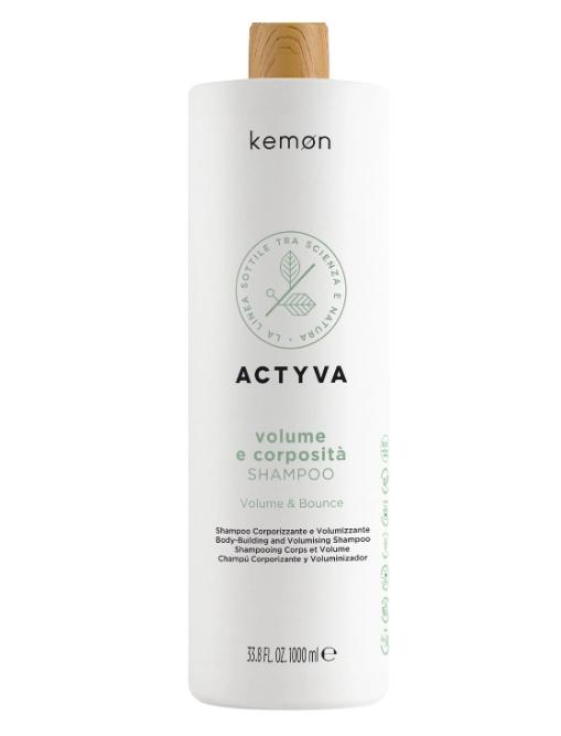 Kemon Actyva Volume е Corposita Shampoo - Ущільнюючий шампунь для тонкого волосся 1000 мл