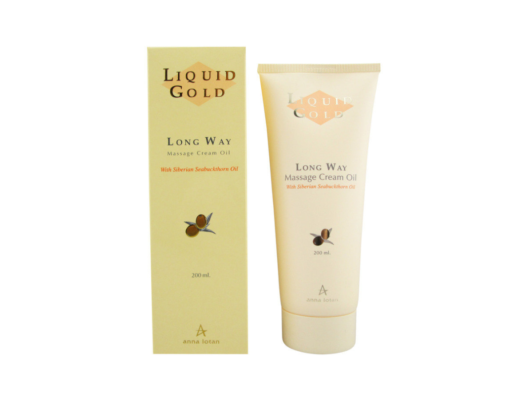 Anna Lotan Liquid Gold Long Way Massage Cream Oil - Золота крем-олія для масажу обличчя і тіла 200 мл 4154