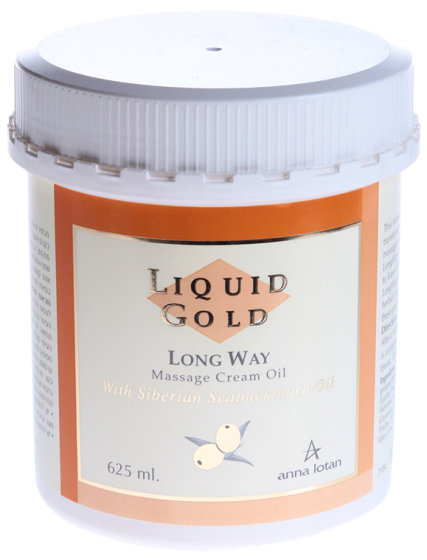 Anna Lotan Liquid Gold Long Way Massage Cream Oil - Золота крем-олія для масажу обличчя і тіла 625 мл 7154