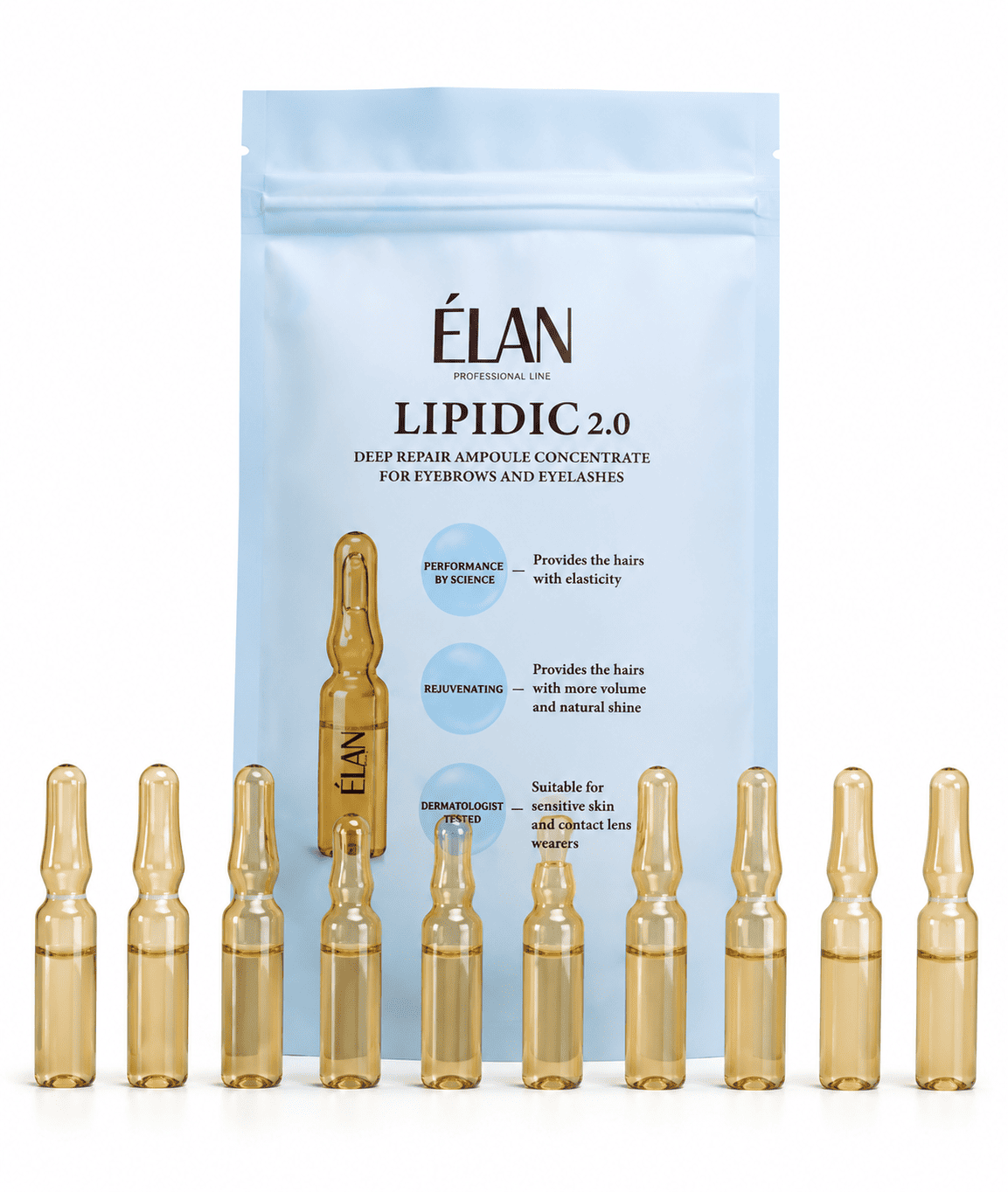 Elan Professional Line — Концентрат для глубокого восстановления бровей и ресниц в ампулах LIPIDIC 2.0 10x1,5мл