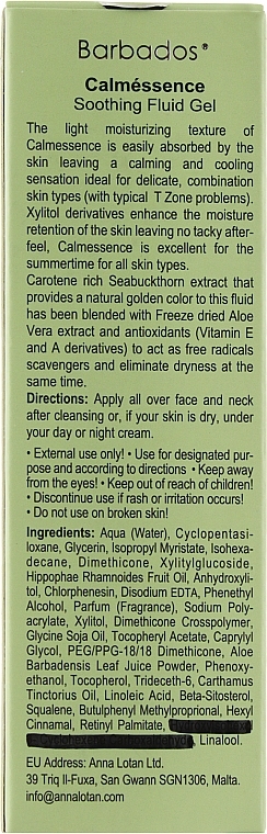 Anna Lotan Barbados Calmessence Soothing Fluid Gel - Гель на квіткових екстрактах  50 мл 030 Фото №2
