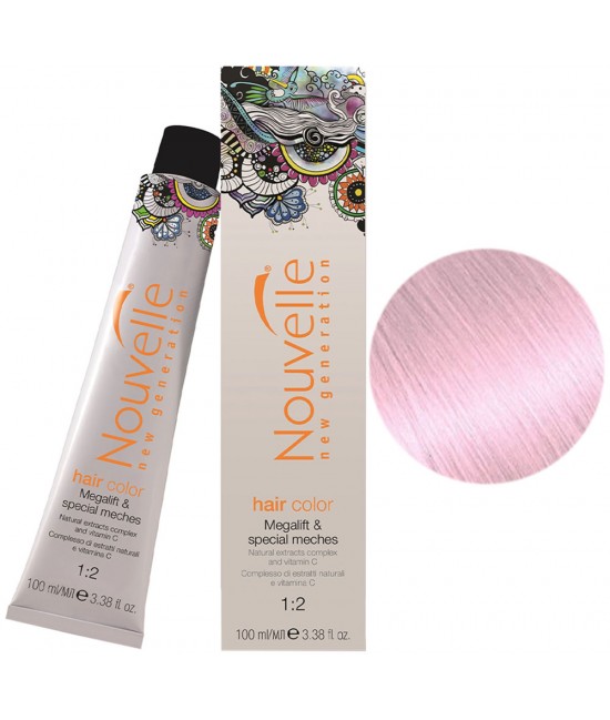 Nouvelle Hair Color Крем-краска для волос 100 мл  12.22+ Ультра светлый блондин перламутровый