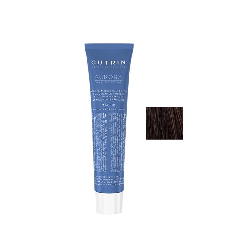 Cutrin Aurora Demi Color - Безаміачна фарба для волосся 60 мл 5.74 Шоколадне печиво