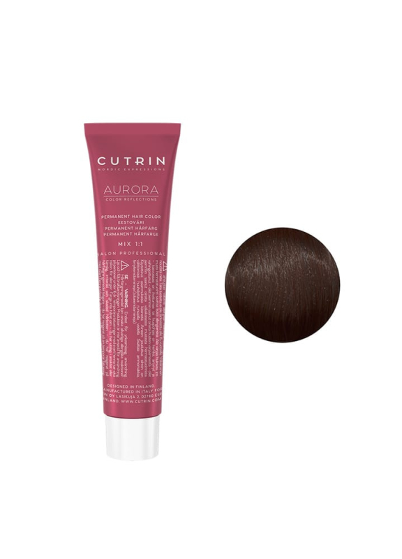 Cutrin Aurora Permanent Hair Color - Краска для волос 60 мл 4.37G Коричневое Золотое дерево