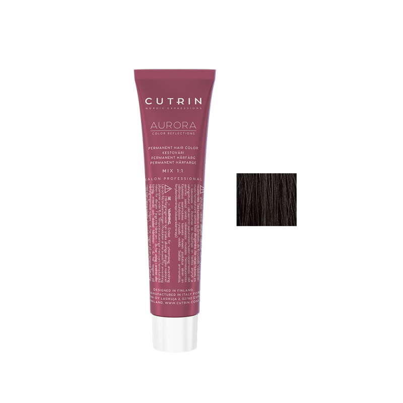Cutrin Aurora Permanent Hair Color - Краска для волос 60 мл 5.37G Светло-коричневое Золотое дерево