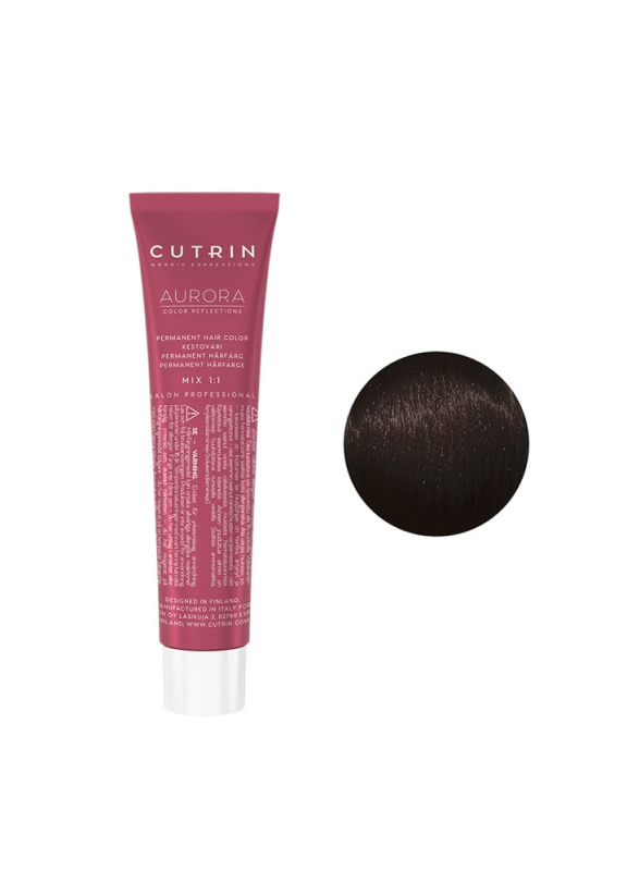 Cutrin Aurora Permanent Hair Color - Краска для волос 60 мл 5.7 Светлый кофейно-коричневый