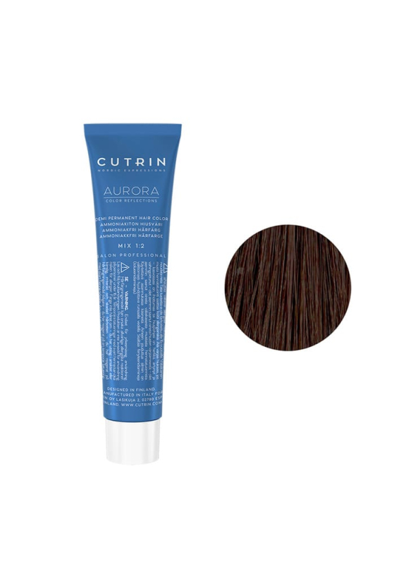 Cutrin Aurora Demi Color - Безаміачна фарба для волосся 60 мл 6.7 Темна кава